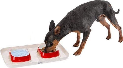 Миски на подставке Ferplast Glam Tray Extra Small (коричневый)