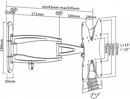 Кронштейн SBOX LCD-223