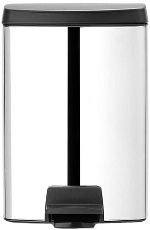 Brabantia Pedal Bin Silent 10 л прямоугольное (стальной полированный)