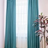 Комплект штор Decoretto Нубук НЯБ-K28 2.75x2.7 м (бирюзовый, 2 шт)