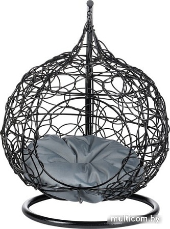 Подвесное кресло BiGarden кокон из искусственного ротанга (черный)