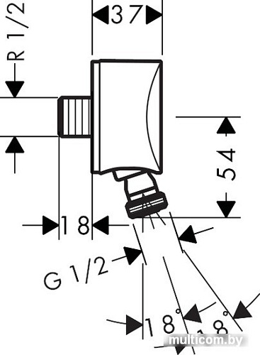 Шланговое подключение Hansgrohe FixFit 27506000