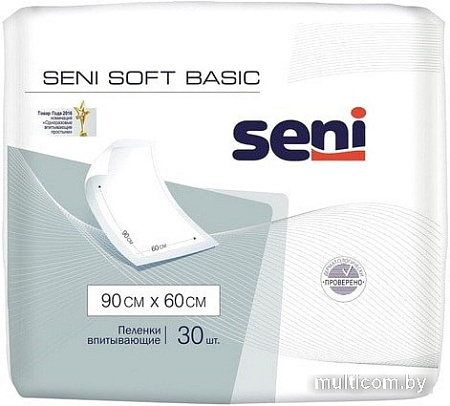 Пеленки Seni Soft Basic 90х60 (30 шт)