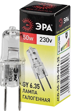 Галогенная лампа ЭРА GY6.35-JCD-50W-230V C0027374