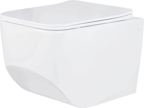 Унитаз подвесной Roxen Boro в комплекте с инсталляцией StounFix Dual Fresh 6 в 1 968023 (кнопка: золото глянцевое )