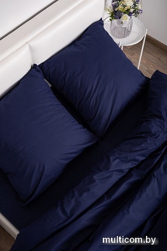 Постельное белье Миланика Индиго 1.5сп (поплин г/к)