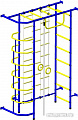 Детский спортивный комплекс Пионер 9ЛМ (синий/желтый)