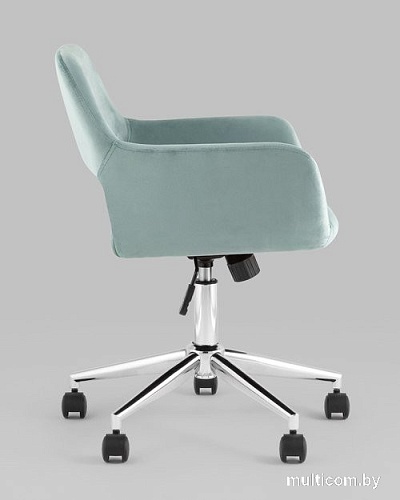 Офисное кресло Stool Group Ross chrome velvet Olive 61 (велюр серо-зеленый)