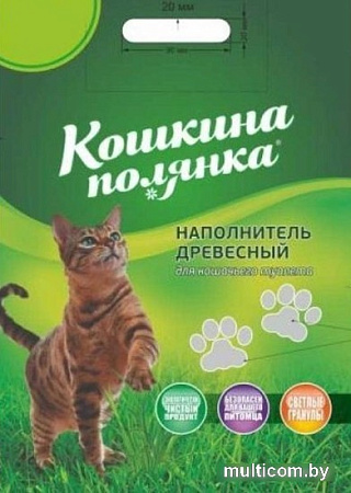 Наполнитель для туалета Кошкина Полянка Древесный 16.5 л