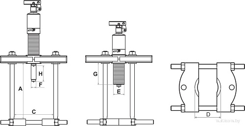 Съемник подшипников Мастак 104-19704