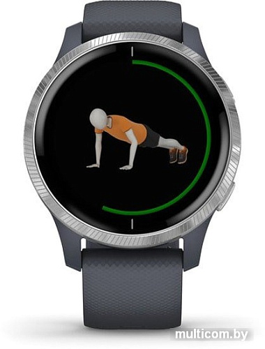 Умные часы Garmin Venu (синий гранит/серебристый)