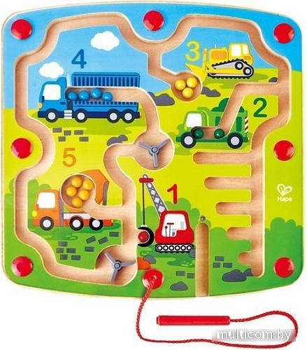 Развивающая игрушка Hape Лабиринт с шариком Транспорт E1713_HP
