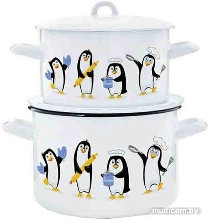 Набор кастрюль Эстет Пингвины ЭТ-72339