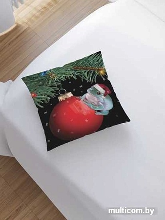 Чехол на подушку JoyArty Новогодняя лягушка sl_5749