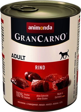 Консервированный корм для собак Animonda GranCarno Original Adult Pure Beef 800 г