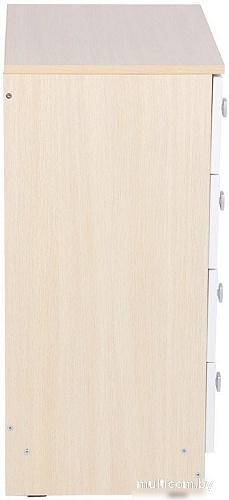 Комод Polini Kids Simple с 4 ящиками 0001301.161 (дуб пастельный/белый)