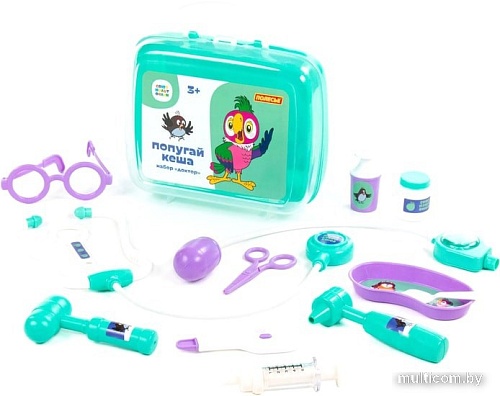 Игровой набор доктора терапевта Полесье Попугай Кеша Доктор 83340