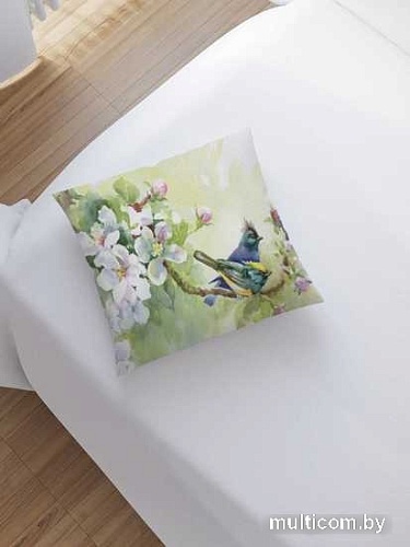 Чехол на подушку JoyArty Птицы на ветке вишни sl_30143