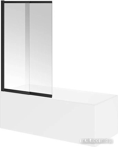Стеклянная шторка для ванны Kerama Marazzi Vetro VE.100.BSD.BLK.M