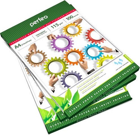 Фотобумага Perfeo глянцевая A4 115 г/м2 100 листов