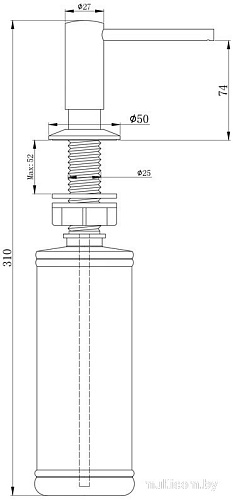 Дозатор для жидкого мыла Paulmark Decus D004-BE (бежевый)