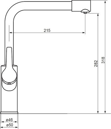 Смеситель Damixa Merkur 710771300 (черный матовый)
