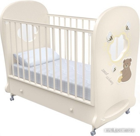 Классическая детская кроватка Nuovita Stanzione Honey Bear Swing (ваниль)