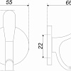 Крючок мебельный Boyard Bruno K204.06BSN.8