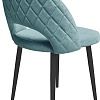 Стул Трия Амели конус Т2 (черный муар/велюр бирюзовый)
