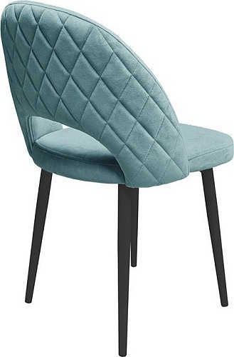 Стул Трия Амели конус Т2 (черный муар/велюр бирюзовый)