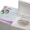 Активаторная стиральная машина Optima МСП-60СТ (белое стекло/сиреневые цветы)