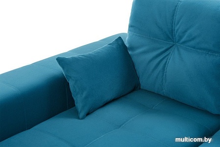 Угловой диван PirroGroup Питсбург угловой (левый, велюр, velvet azure)