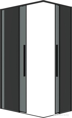 Душевой уголок Grossman Galaxy 120x80x195 300.K33.01.1280.21.10 (черный матовый/тонированное стекло)