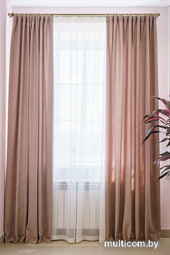 Комплект штор Decoretto Канвас КБТ-K40 4.5x2.5 м (бежевый, 2 шт)