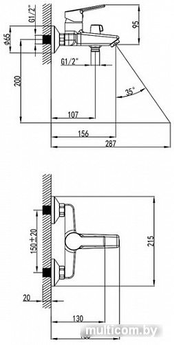 Смеситель Milardo Stripe STRSB02M02