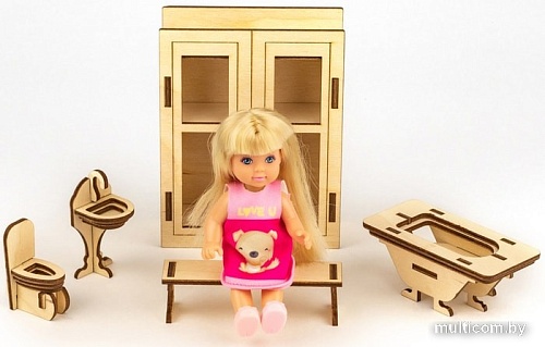 Аксессуары для кукольного домика Теремок Ванная КМ-1