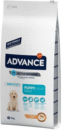 Сухой корм для собак Advance Maxi Puppy Chicken and Rice (для щенков крупных пород с курицей и рисом) 12 кг