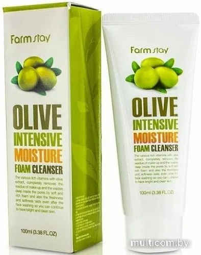 FarmStay Пенка для умывания С экстрактом оливы увлажняющая (100 мл)