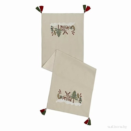 Дорожка на стол Tkano Celebrations New Year Essential TK24-TR0006 (бежевый/коричневый)