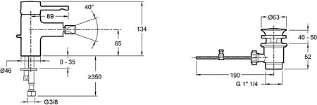 Смеситель Jacob Delafon Cuff E37045-CP