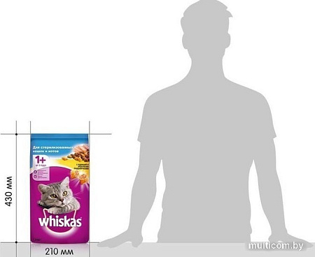Корм для кошек Whiskas для стерилизованных с курицей и вкусными подушечками 1.9 кг