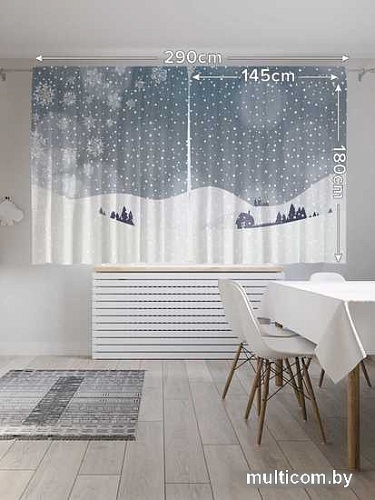 Комплект штор JoyArty Снежный олень 1.45x1.8 м pox_21455_145x180 (2 шт)