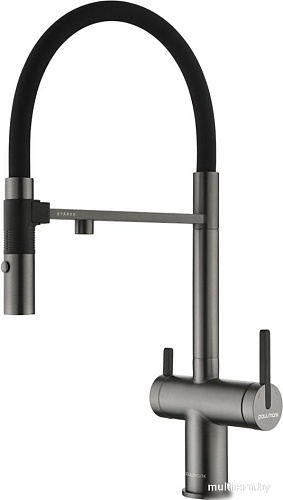 Смеситель Paulmark Gravity Gr213888-GM (черный/вороненая сталь)