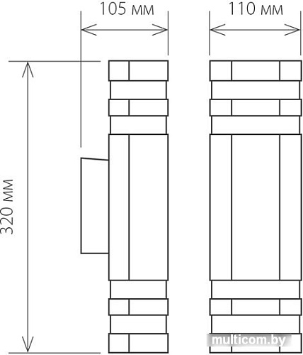 Бра Elektrostandard Techno 1443 (черный)