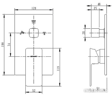 Смеситель Bravat Phillis P69195C-ENG