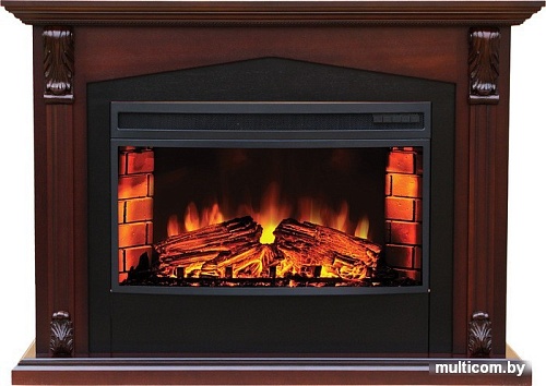 Электрокамин Smolcom Praga FS33/FS33W (махагон коричневый антик)