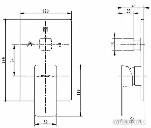 Смеситель Bravat Phillis P69195C-ENG