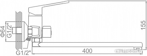 Смеситель Ledeme L2267