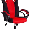 Игровое (геймерское) кресло TetChair Pilot флок/ткань (черный/черный/красный)