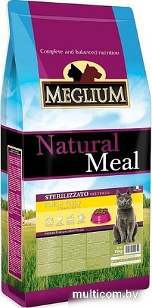 Сухой корм для кошек Meglium Cat Neutered Chicken & Beef & Fish 15 кг
